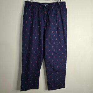 Polo Ralph Lauren Men's Navy Blue All Over Pony Player Pajama Pants Sleepwear XL
